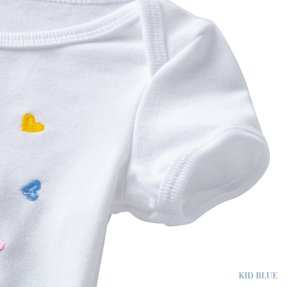 Bộ Áo Liền Quần Kèm Băng Đô Thêu Họa Tiết Trứng Phục Sinh Thời Trang Cho Bé Gái