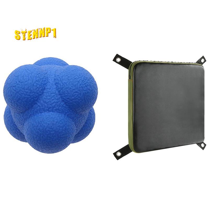 1 Quả Bóng Lục Giác Tập Phản Xạ Phản Xạ Gắn Tường Kèm 1 Túi Đựng Màu Trơn