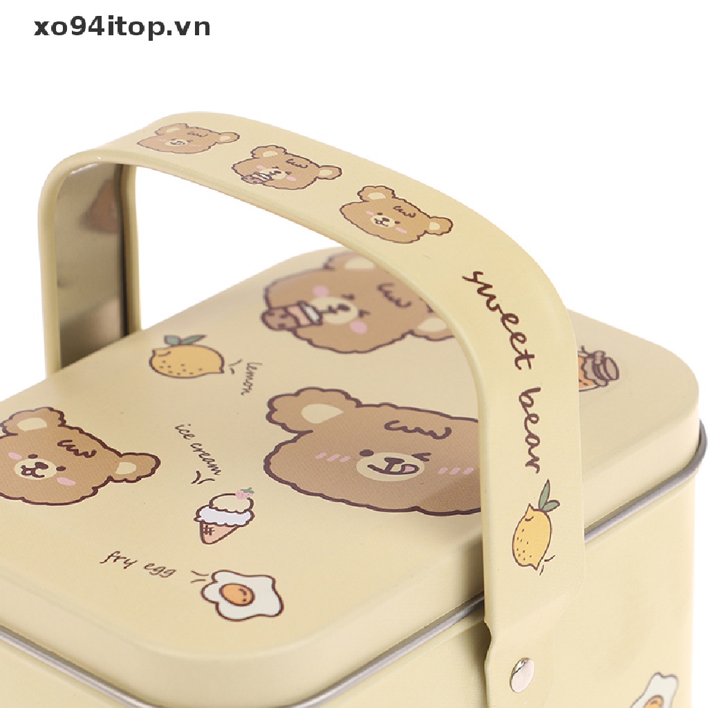 Hộp Thiếc Đựng Bánh Quy / Kẹo / Quà Tặng Hình Vali Nhỏ Phong Cách Vintage