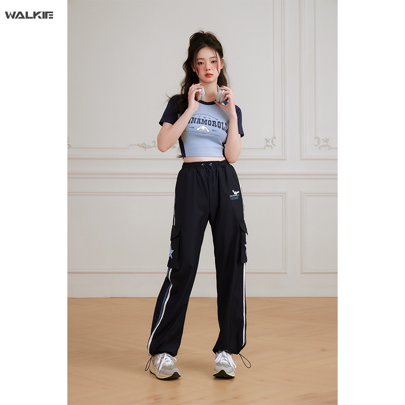 Áo Thun Ngắn Tay In Hoạt Hình Sanrioed My Melody Cinnamoroll Kuromi Spicy Cho Nữ