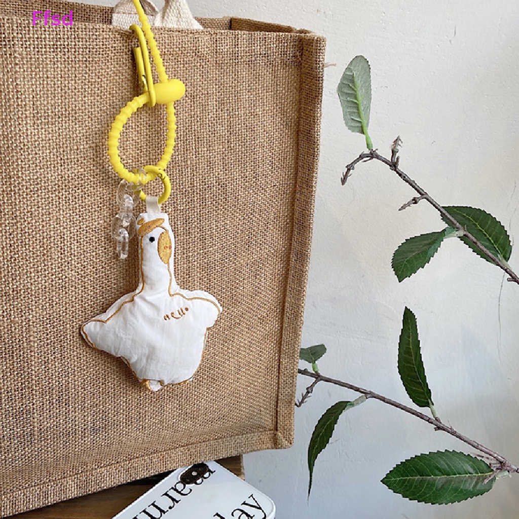 {Ffsd} Móc Khóa Mềm Hình Vịt Nhồi Bông Hoạt Hình Vui Nhộn Trang Trí Túi Xách * Bán Chạy