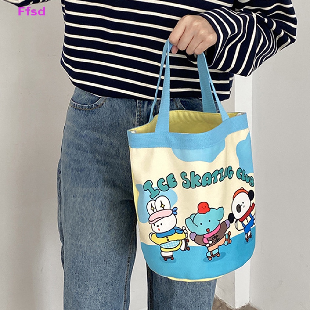 {Ffsd} Túi vải Nhẹ Hình Chú Chó Dễ Thương Có Túi Bên Trong * Bán Chạy Cho Nữ