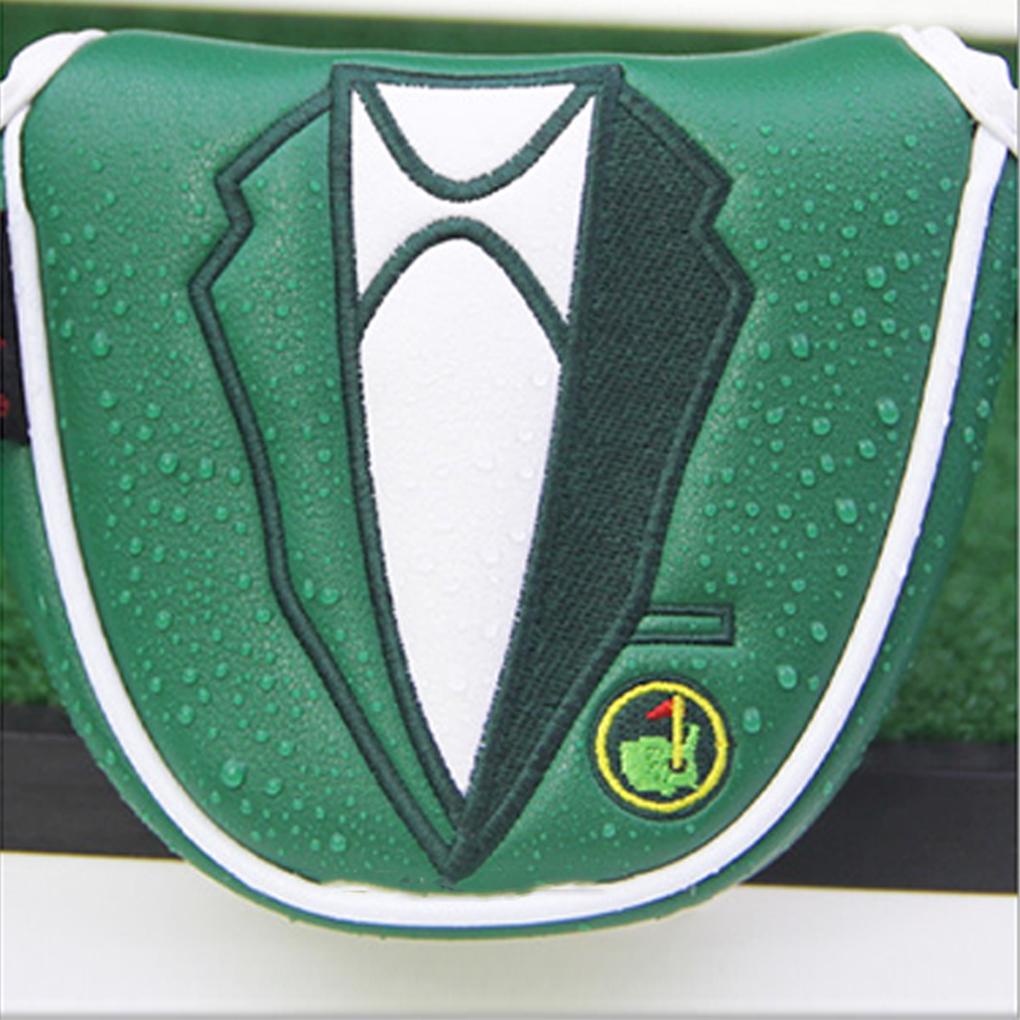 Vỏ Bọc Đầu Gậy Đánh Golf Hình Bán Nguyệt Bằng PU Màu Xanh Lá Kiểu Dáng Đơn Giản Vui Nhộn