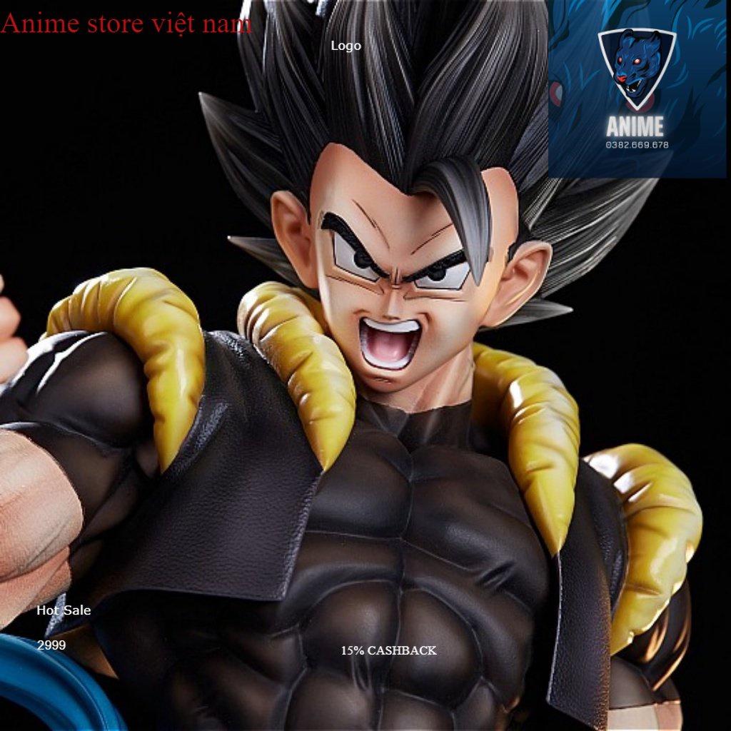 Mô hình DragonBall Gogeta Black Hiệu Ứng Tia Sét siêu to cực khủng