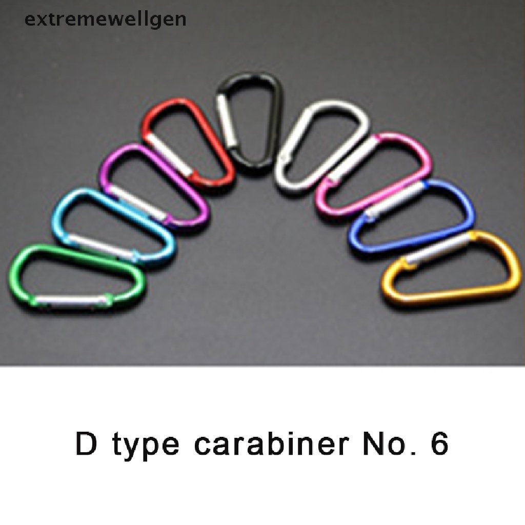 Set 10 Móc Khóa Chữ D Bằng Hợp Kim Nhôm Nhiều Màu Sắc