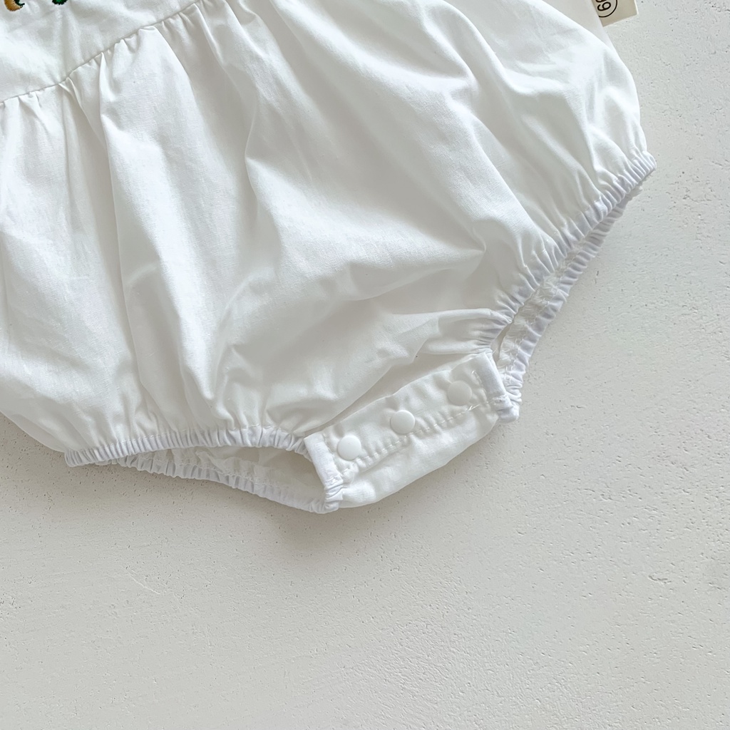 Áo Liền Quần Tay Ngắn In Hình Dễ Thương Cho Bé Gái