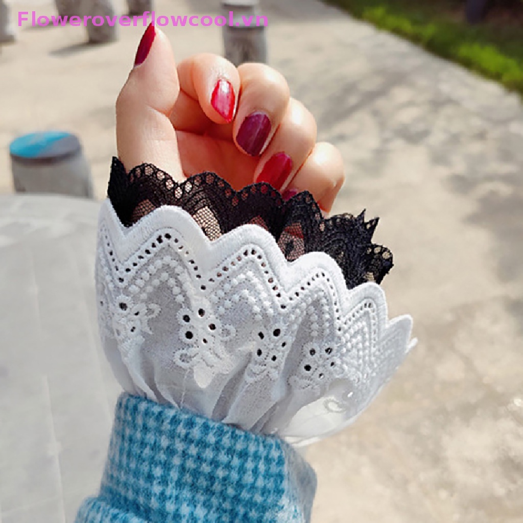 1 Cặp Ống Tay Áo Giả Hai Lớp Họa Tiết Hoa Thời Trang Xuân Thu