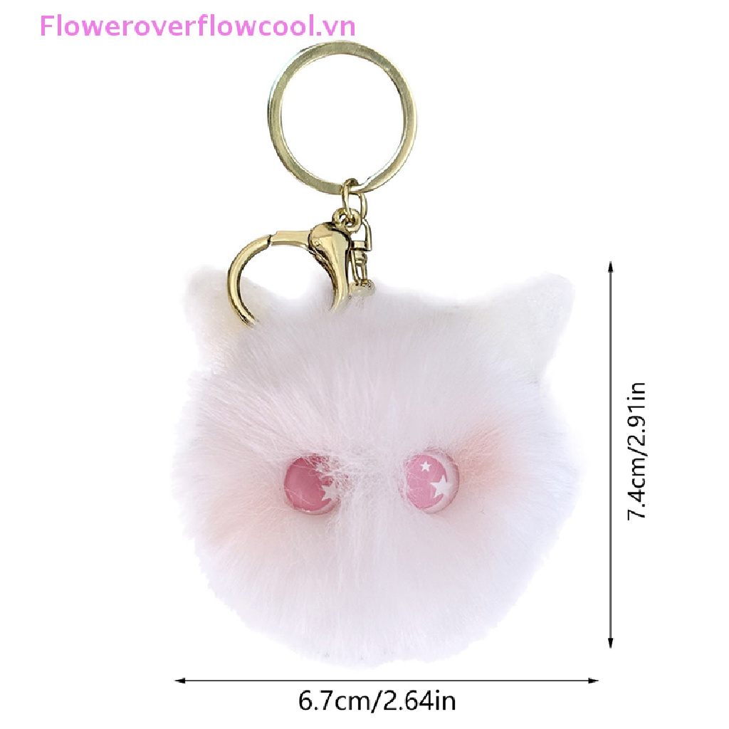 Móc Khóa Hình Chú Mèo Nhồi Bông Dễ Thương