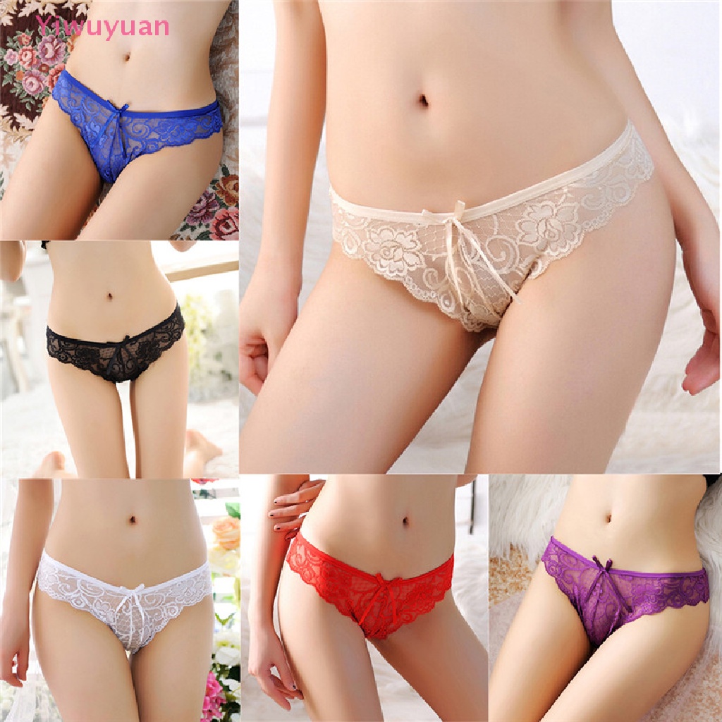 < Yiwuyuan > Quần Lót Ren Lưng Thấp Trong Suốt Gợi Cảm Cho Nữ Áo Thun Thiết Kế Mới Năng Động Thời Trang