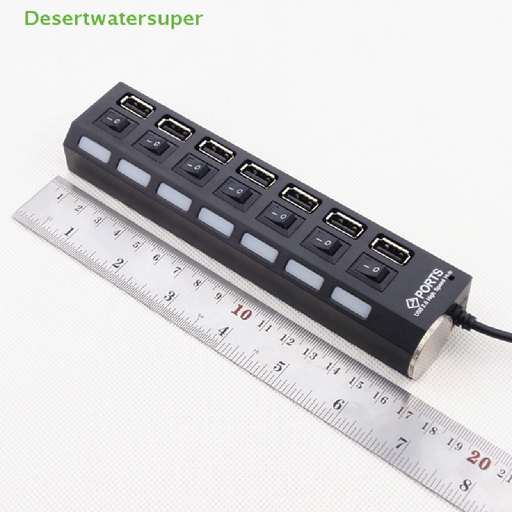 Bộ Chia 7 Cổng USB 2.0 Kèm Công Tắc ON / OFF Siêu Tiện Lợi Dành Cho Máy Tính