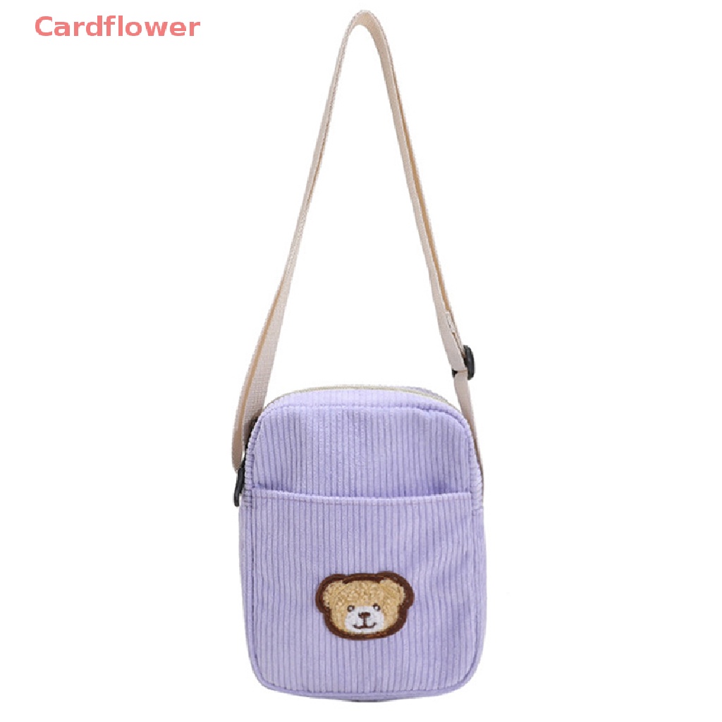 1 Túi Nhung Đeo Vai Đựng Điện Thoại Hình Gấu Cho Bé