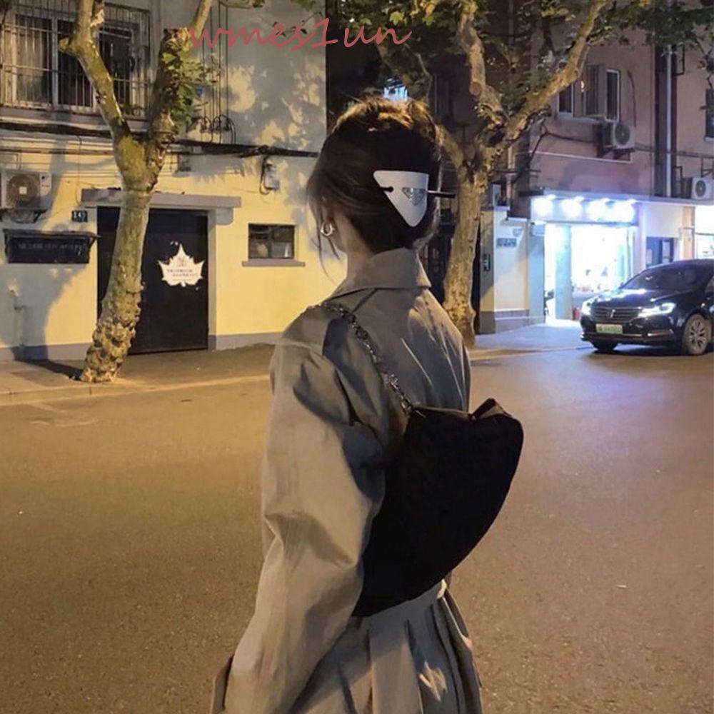 Kẹp Tóc Bằng PU Hình Tam Giác Phong Cách Retro 15H Dành Cho Nữ