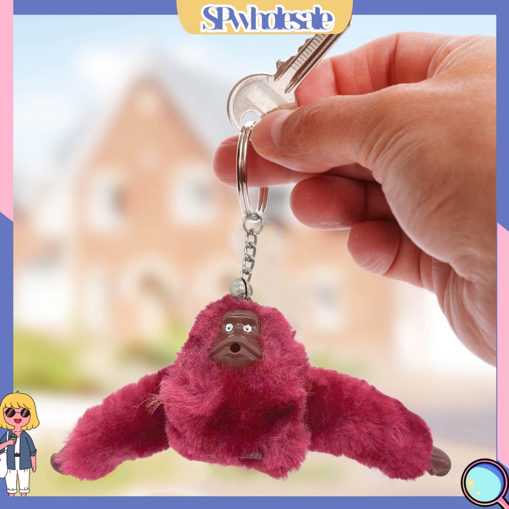 <SPwholesale> Móc Khóa Hình Khỉ Nhồi Bông Ba Chiều Mềm Mại Dễ Thương Làm Quà Tặng Sinh Nhật Cho Nữ