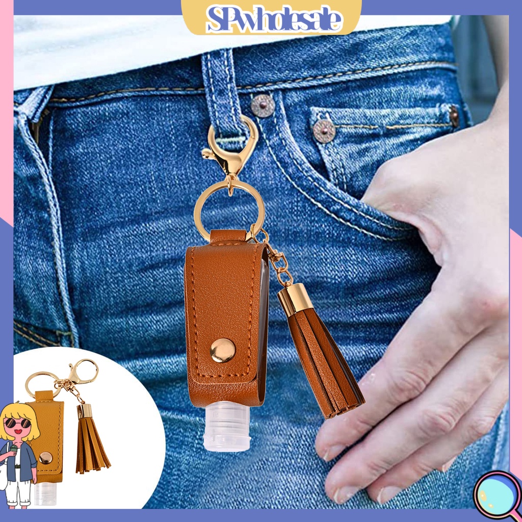 <SPwholesale> Móc Khóa Chai Nước Rửa Tay Rỗng Cỡ Nhỏ Bằng Thép Không Gỉ Có Thể Tái Sử Dụng