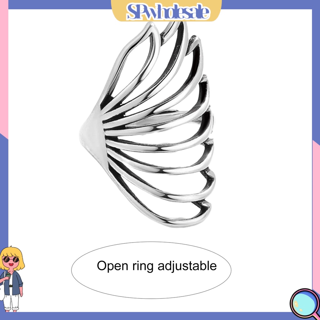 <SPwholesale> Nhẫn Hở Hình Bướm Bằng Đồng Phong Cách Hip hop