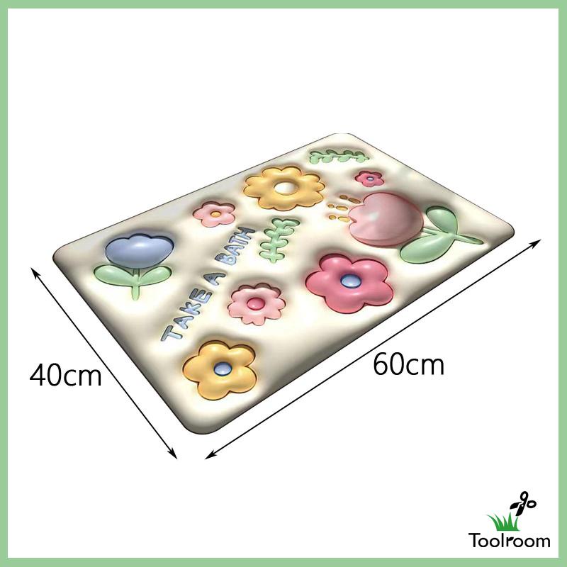 Thảm Lót Sàn Nhà Tắm / Phòng Khách Thấm Hút Tốt Chống Trượt Tiện Dụng