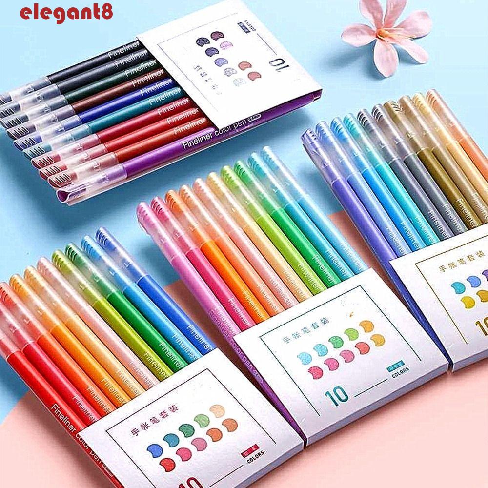 Set 10 Bút Mực Nhiều Màu Sắc Thanh Lịch