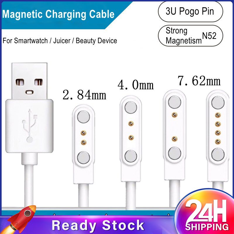 Dây Sạc Đồng Hồ Thông Minh 60Cm Dây Sạc Từ Tính Dây Sạc Usb 2 Chân 4 Chân Tương Thích Với Đồng Hồ Thông Minh Đế Chuyển Đổi Thông Dụng