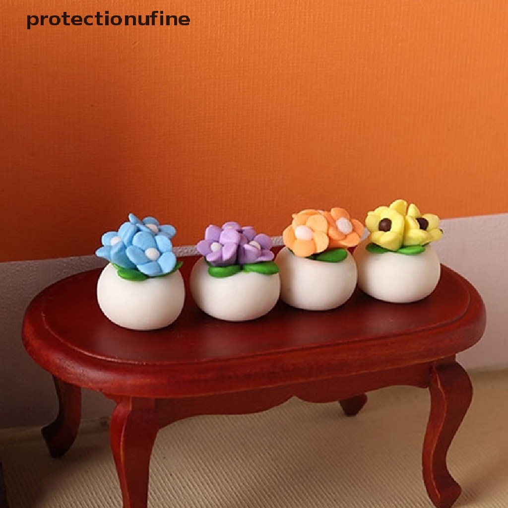 Chậu Hoa Mini Trang Trí Tỷ Lệ 1: 12 PR3VN 1: 12