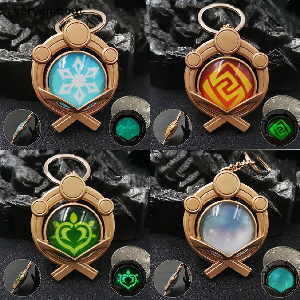 Móc Khóa Hai Mặt Bằng Acrylic Phát Quang Hình Đôi Mắt Thần Chết Độc Đáo