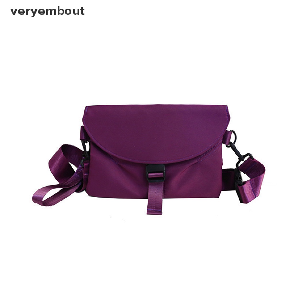 Túi Đeo Chéo Nylon Màu Trơn Chống Thấm Nước Đựng Điện Thoại Thời Trang Cho Nam Và Nữ