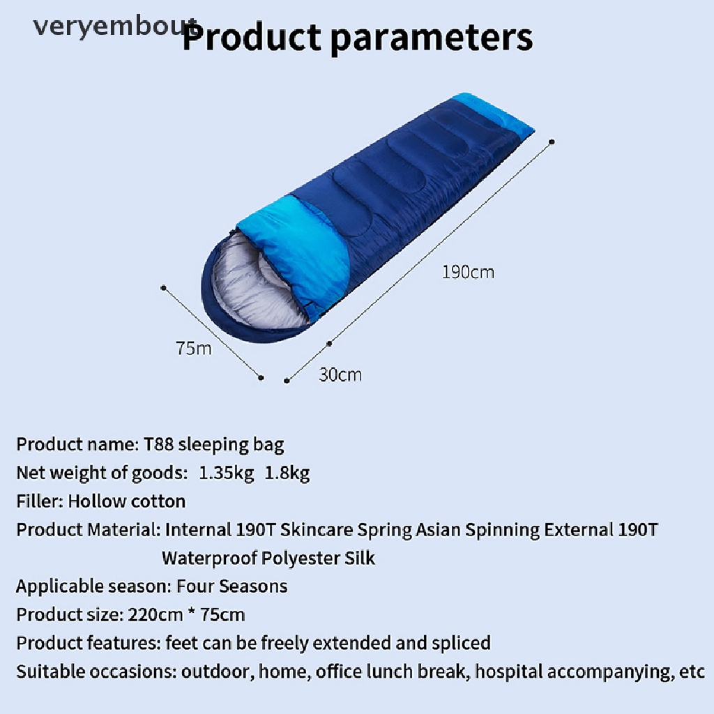 Túi Ngủ Cắm Trại Chống Thấm Nước Siêu Nhẹ Tiện Dụng