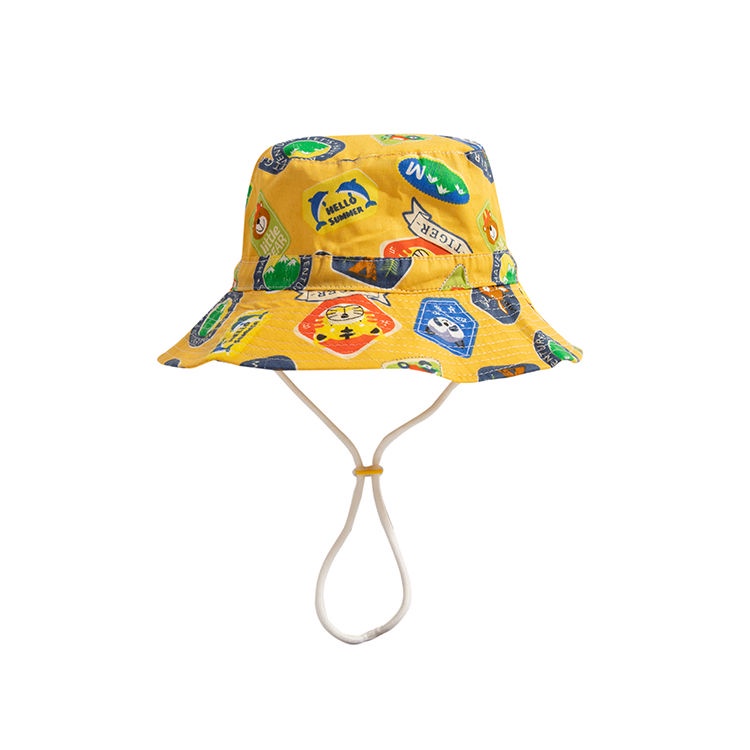 Mũ Bucket Chất Liệu Cotton Chống Tia UV In Họa Tiết Hoạt Hình Dễ Thương Thời Trang Mùa Hè Cho Bé Trai Và Gái