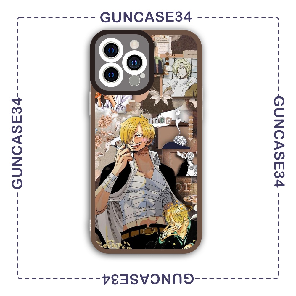 Ốp iphone cạnh vuông Guncase34 sanji one piece cool ngầu 6/6s/7/7plus/8/8plus/x/xr/xs/11/12/13/pro/plus/promax/14prm