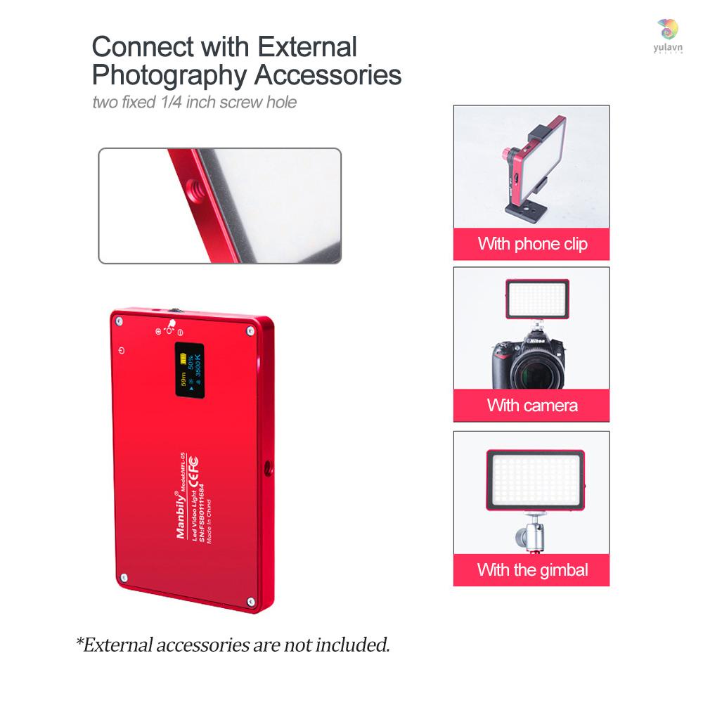 Đèn Từ Tính 8W Cổng USB Có Thể Điều Chỉnh Độ Sáng / Thay Đổi Màu Sắc Theo Nhiệt Độ Cho Máy Ảnh Manbily 8W