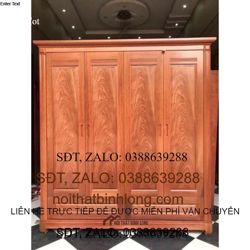 Tủ quần áo 4 buồng gỗ xoan, gội, gõ đỏ, hương đá... Giá siêu Rẻ