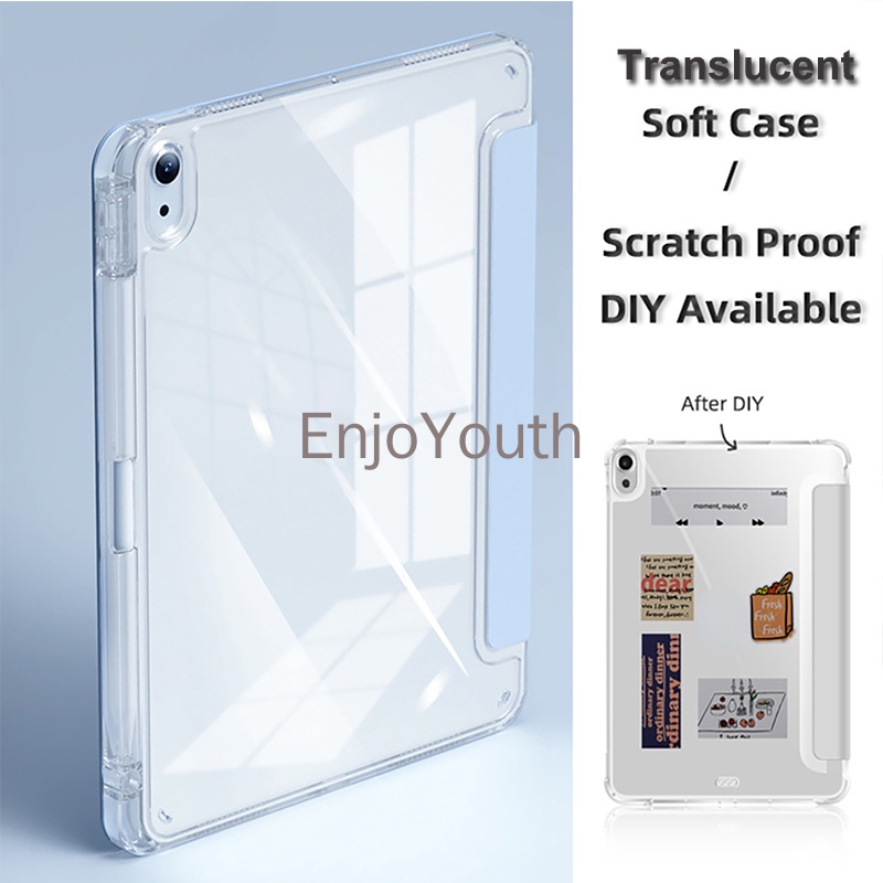 Ốp Máy Tính Bảng Nhám Trong Suốt Có Ngăn Đựng Bút Cho Oppo Pad 2 2023 11.61 / Ipad 11 Air 10.36