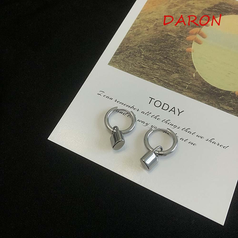 Bông Tai Hình Ổ Khóa Phong Cách Hip Hop Hàn Quốc Cá Tính Cho Nam