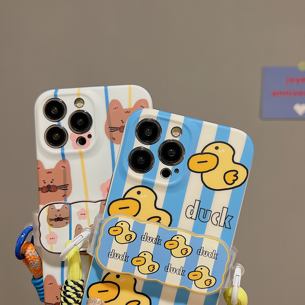 Ốp Điện Thoại TPU Dẻo Họa Tiết Hoạt Hình Chú Gấu Kèm Kẹp Chống Rơi Cho iphone 12 14 13 11 Pro Max