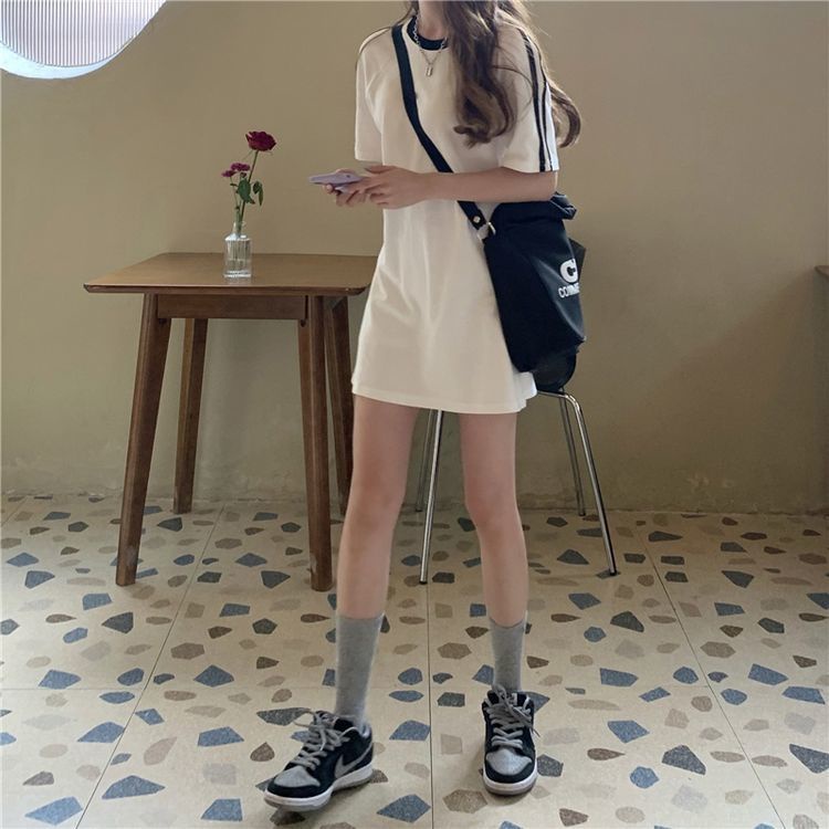 Đầm Ngắn Dáng Ôm Màu Trắng Thời Trang Mùa Hè 2023 Kích Thước Nhỏ Hàng Mới