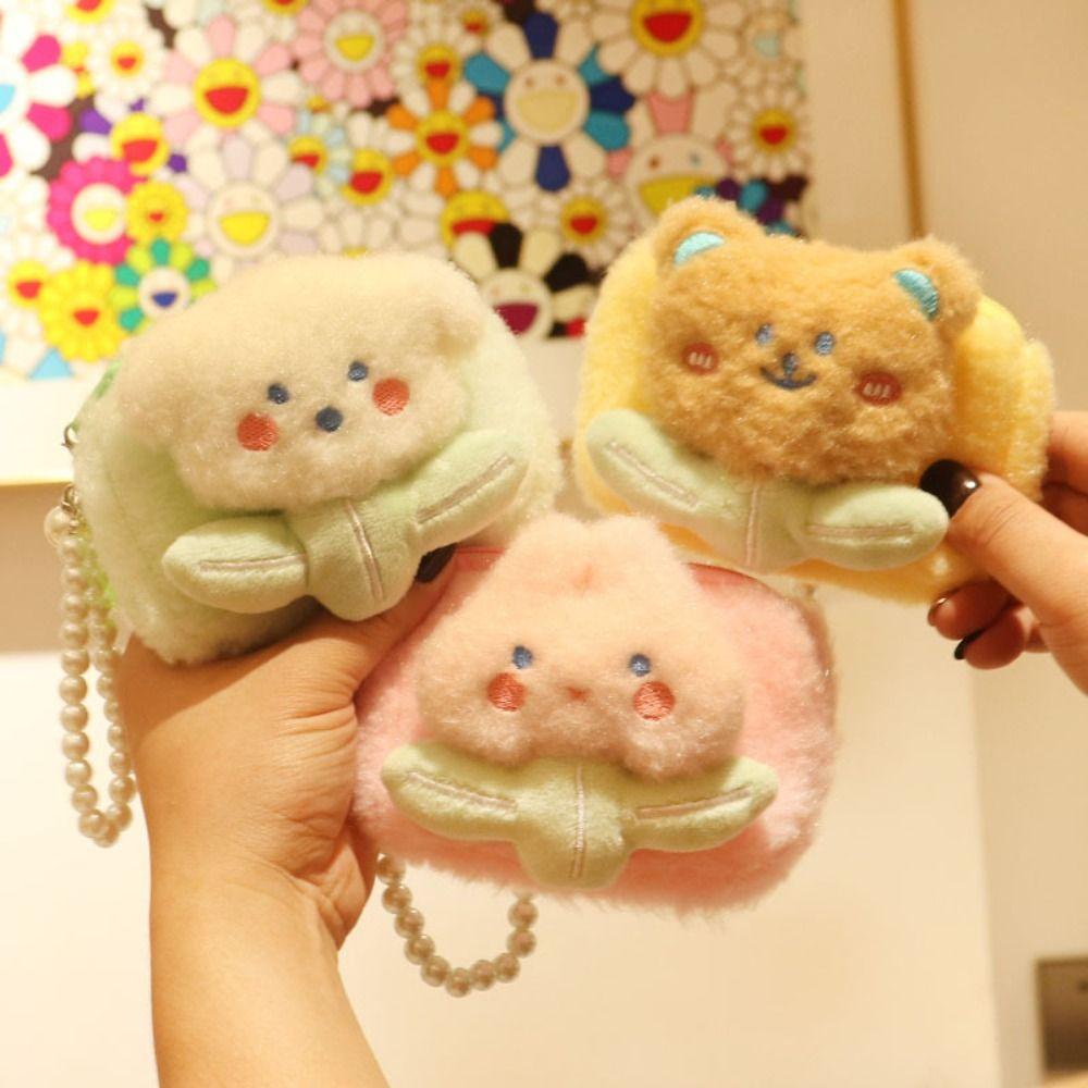 Ví Đựng Tiền Xu Bằng Vải Bông Có Khóa Kéo Đa Năng Họa Tiết Hoạt Hình Cinnamoroll Dễ Thương