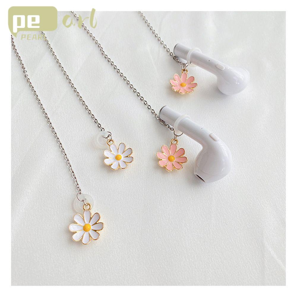 Vòng cổ Kim Loại Mặt Tai Nghe Chống Thất Lạc Đính Hoa Cúc Mới