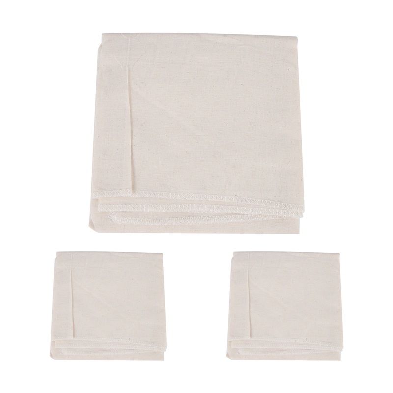 Set 3 Tấm Vải cotton Nguyên Chất Không Tẩy Trắng 50x50cm