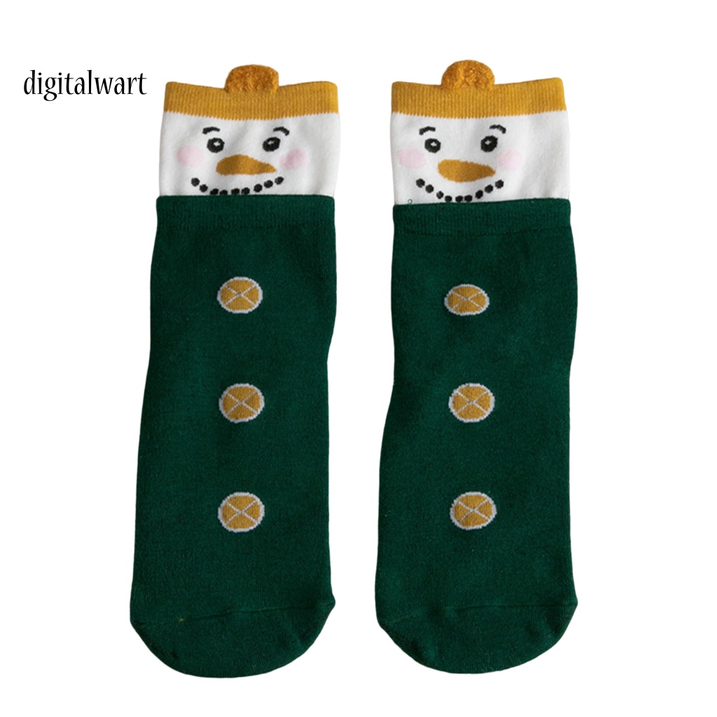 Kỹ Thuật Số| 1 Đôi Vớ Giáng Sinh Ống Vừa Dày Co Giãn Thoáng Khí Họa Tiết Hoạt Hình 3D Trang Trí Giáng Sinh / Năm Mới Cho Nữ