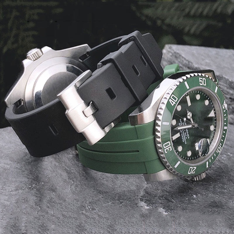 Dây Đeo Cao Su 20 / 21 / 22mm Cho Đồng Hồ rolex