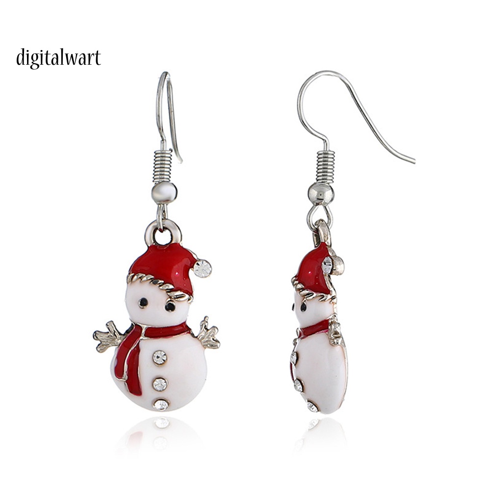 Kỹ Thuật Số| Bông Tai Dáng Dài Hình Người Tuyết Giáng Sinh Dễ Thương