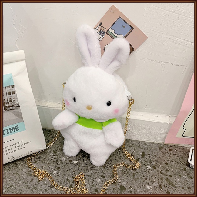 Túi Đeo Chéo Vai Hình Thỏ Hoạt Hình Có Khóa Kéo Thời Trang Dễ Thương Cho Nữ