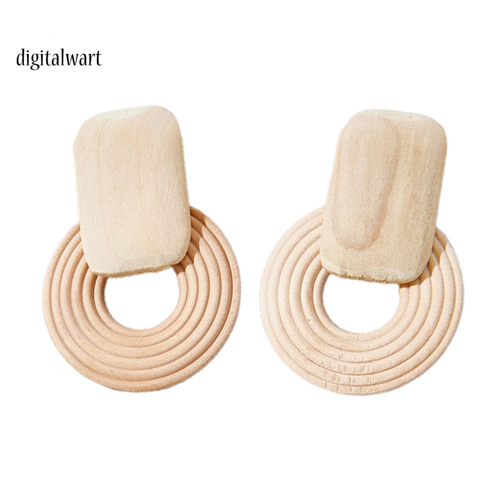 Kỹ Thuật Số| 1 Đôi Bông Tai Tròn Rỗng Đính Hạt Thời Trang Dành Cho Nữ