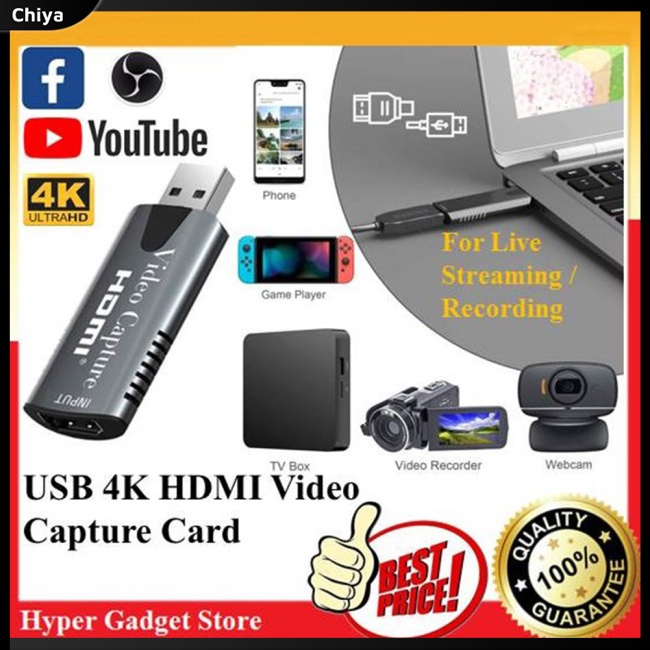 Thẻ Ghi Hình Video Hd Usb Bằng Hợp Kim Nhôm Chất Lượng Cao