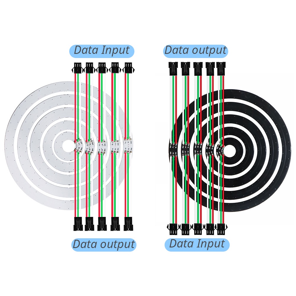 Vòng Đèn Led Pixel WS2812B DC5V Pcb 5050 RGB WS2812 IC 14Keys Chất Lượng Cao