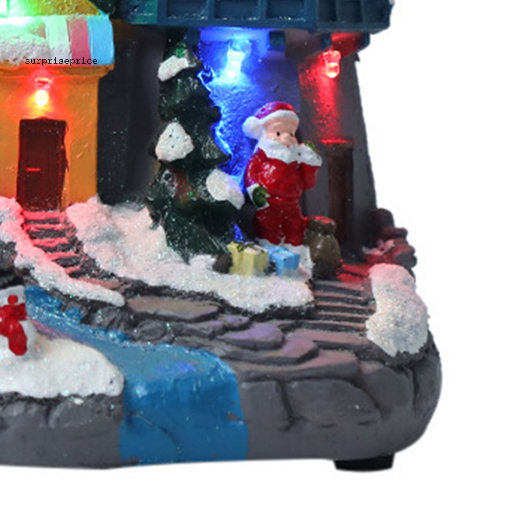 Đèn LED Hình Cối Xay Gió Bằng Nhựa Resin Chống Vỡ Trang Trí Nhà Cửa Dịp Giáng Sinh
