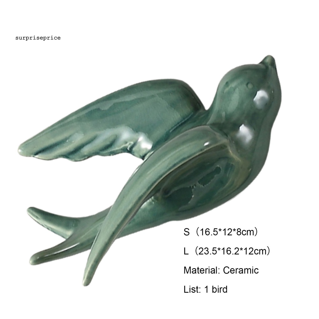 Phụ Kiện Treo Tường Trang Trí Hình Chú Chim 3D Bằng Gốm