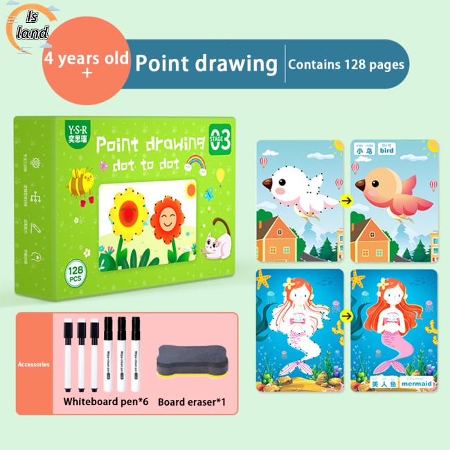 Sách Tập Tô Màu Ma Thuật Có Thể Tái Sử Dụng Cho Bé Mẫu Giáo