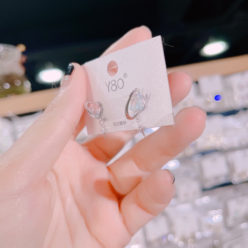 Bông Tai Mạ Bạc 925 Họa Tiết Bầu Trời Đầy Sao Màu Gradient Thời Trang Hàn Quốc Cho Nữ