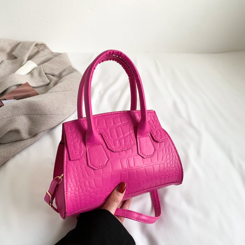 Túi Xách Đeo Vai Mini Hình Vuông Màu Trơn Họa Tiết Vân Đá Thời Trang Mùa Xuân 2023