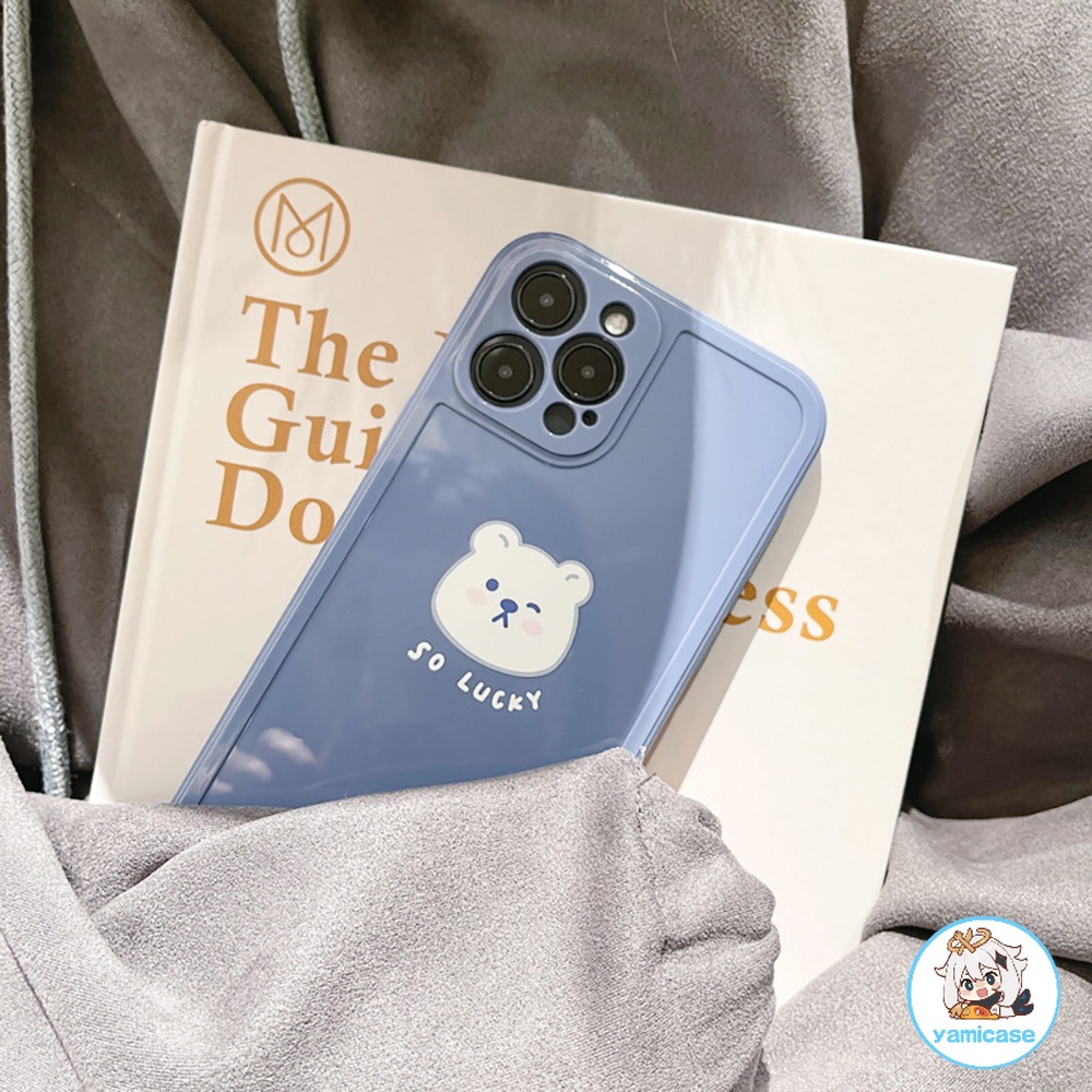 Ốp Điện Thoại Cho Iphone 11 14 Pro Max Bóng Chống Nước Màu Xanh Dương Đơn Giản Cho Iphone 7Plus 8Plus XS Max/11 Pro Max/12/12 Pro Max/13/13 Pro/13 Pro Max /14/14 Pro/14 Plus